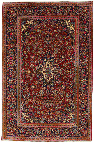 Kashan Persian Rug 302x194