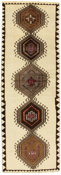 Gabbeh - Qashqai Persian Rug 368x125