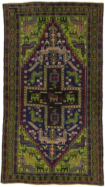 Baluch - Turkaman Persian Rug 190x105