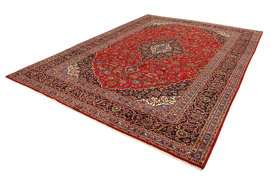 Kashan Persian Rug 396x292 - Picture 2
