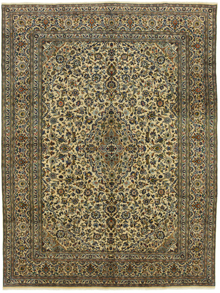 Kashan Persian Rug 394x298