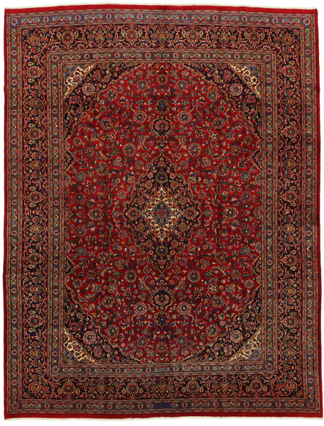 Kashan Persian Rug 386x294