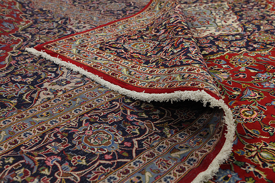 Kashan Persian Rug 398x301 - Picture 4