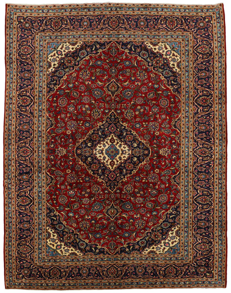 Kashan Persian Rug 395x299