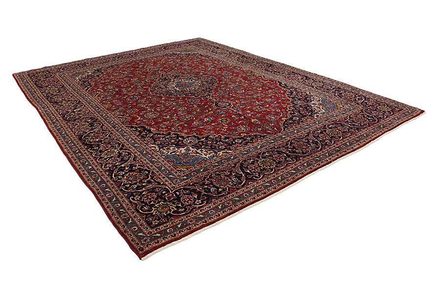 Kashan Persian Rug 395x302 - Picture 1