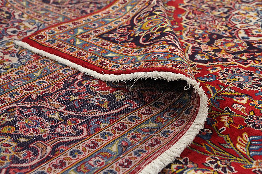 Kashan Persian Rug 395x302 - Picture 4