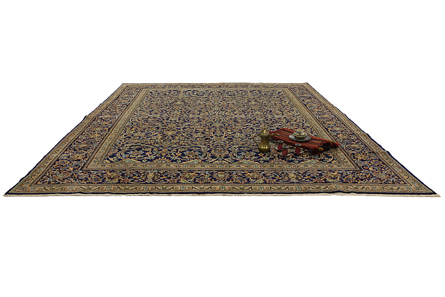 Kashan Persian Rug 412x308 - Picture 6