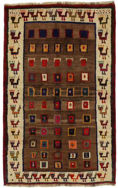 Gabbeh - Bakhtiari Persian Rug 200x124
