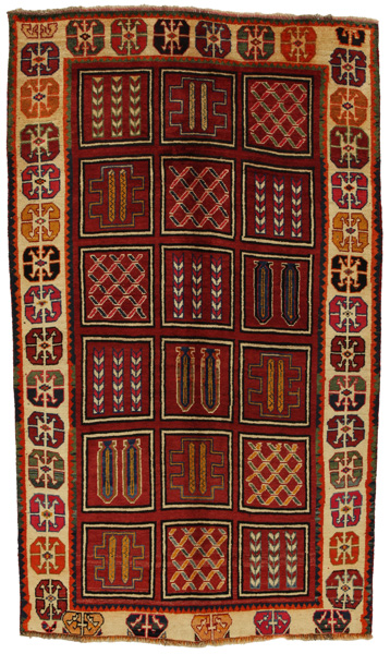 Gabbeh - Bakhtiari Persian Rug 201x118