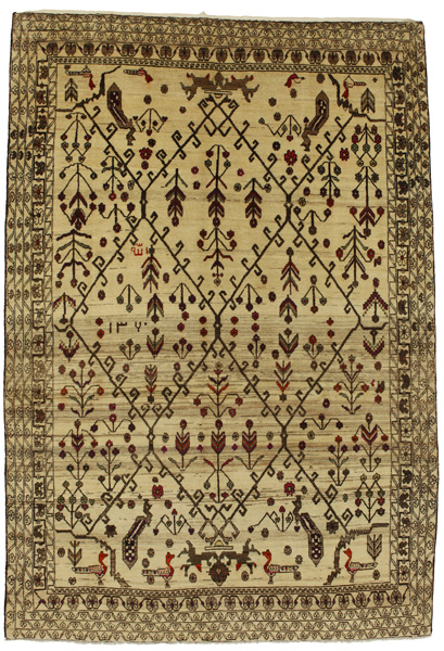 Gabbeh - Bakhtiari Persian Rug 328x221