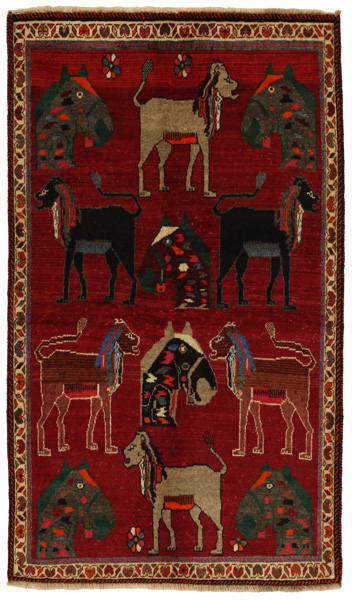 Gabbeh - Qashqai Persian Rug 177x103