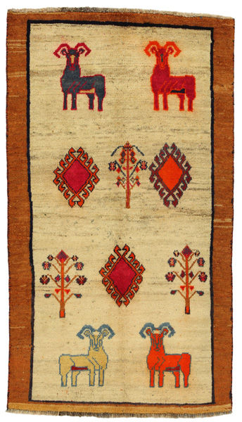 Gabbeh - Qashqai Persian Rug 173x99