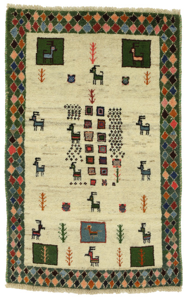 Gabbeh - Qashqai Persian Rug 120x75
