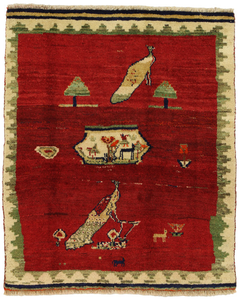 Gabbeh - Qashqai Persian Rug 145x116