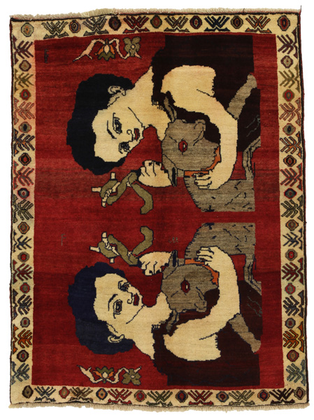 Gabbeh - Qashqai Persian Rug 150x112