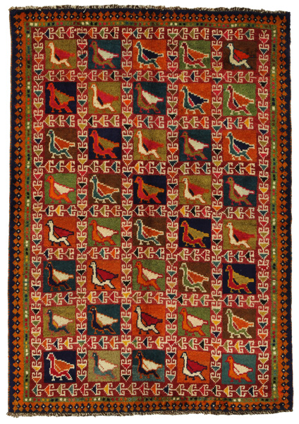 Gabbeh - Bakhtiari Persian Rug 155x108