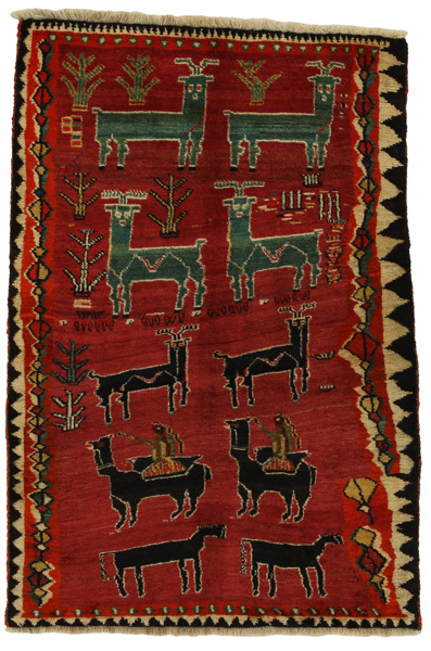 Gabbeh - Qashqai Persian Rug 160x104