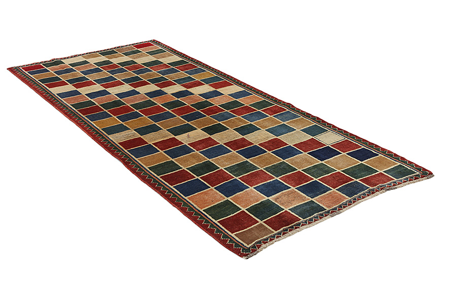 Gabbeh - Bakhtiari Persian Rug 286x124 - Picture 1