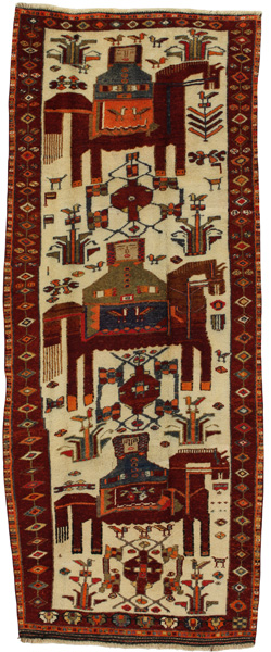 Bakhtiari - Qashqai Persian Rug 335x130