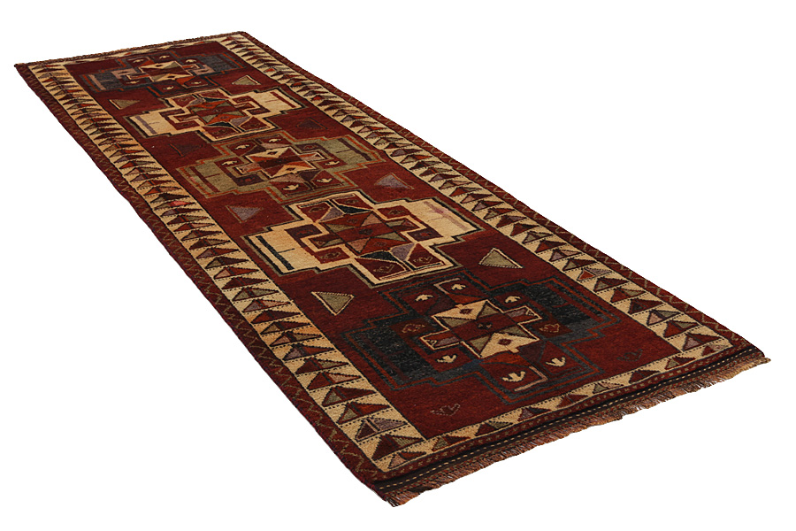 Bakhtiari - Gabbeh Persian Rug 382x124 - Picture 1