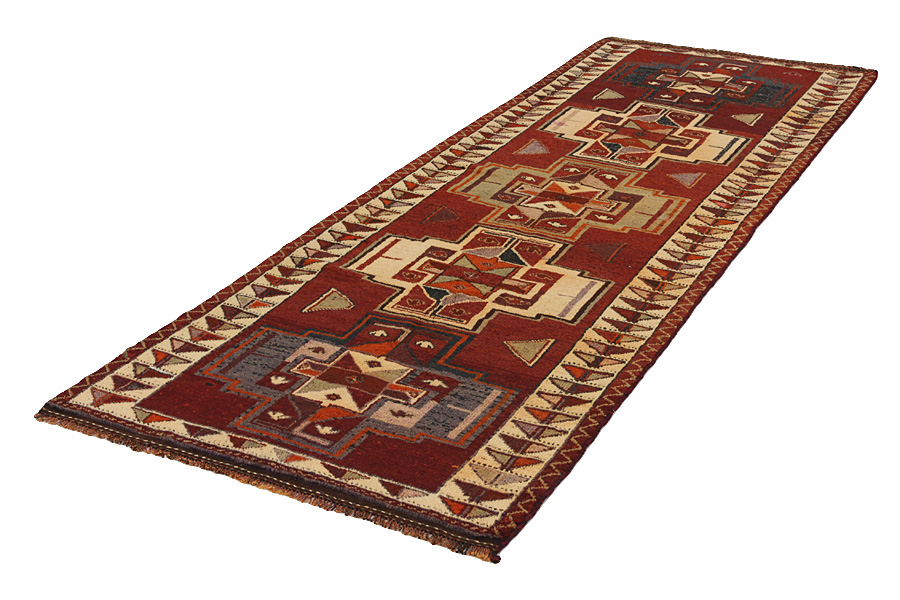Bakhtiari - Gabbeh Persian Rug 382x124 - Picture 2
