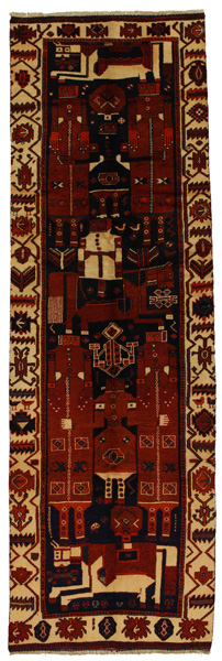 Lori - Bakhtiari Persian Rug 373x117