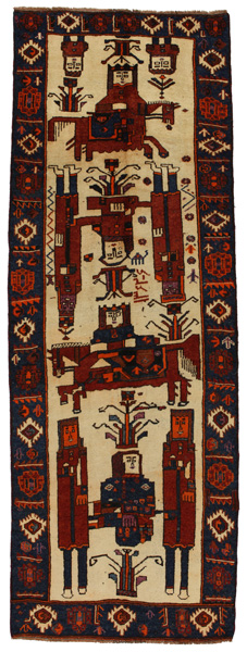 Gabbeh - Qashqai Persian Rug 372x130