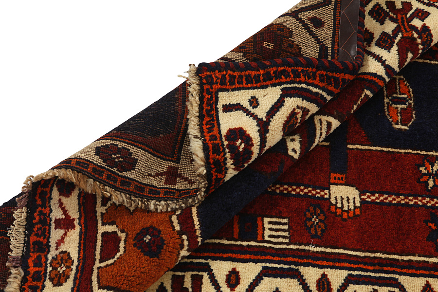Bakhtiari - Qashqai Persian Rug 411x143 - Picture 4