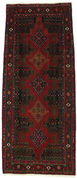 Senneh - Kurdi Persian Rug 355x143