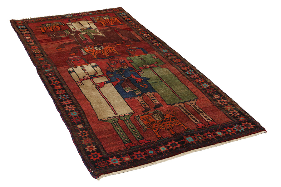 Bakhtiari Persian Rug 246x114 - Picture 1