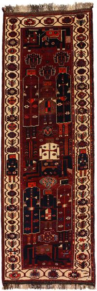Bakhtiari - Qashqai Persian Rug 411x136