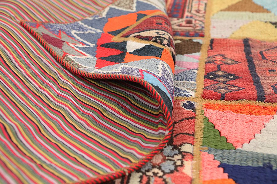 Patchwork Persian Rug 205x157 - Picture 3