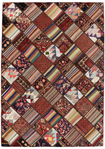 Patchwork Persian Rug 300x214