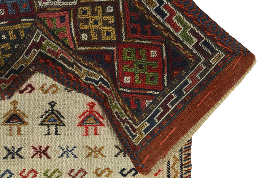 Qashqai - Saddle Bag Persian Rug 54x37 - Picture 2