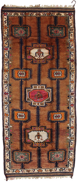 Gabbeh - Qashqai Persian Rug 355x153