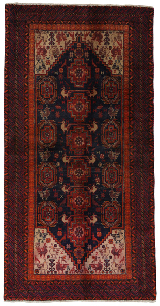 Baluch - Turkaman Persian Rug 155x80