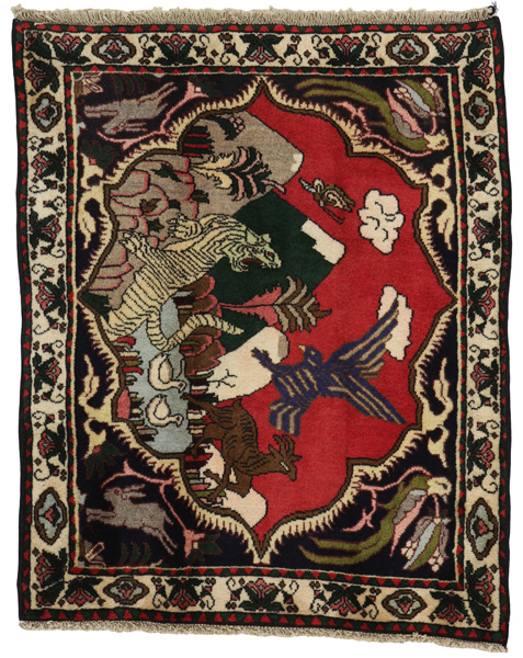 Bijar - Kurdi Persian Rug 82x69