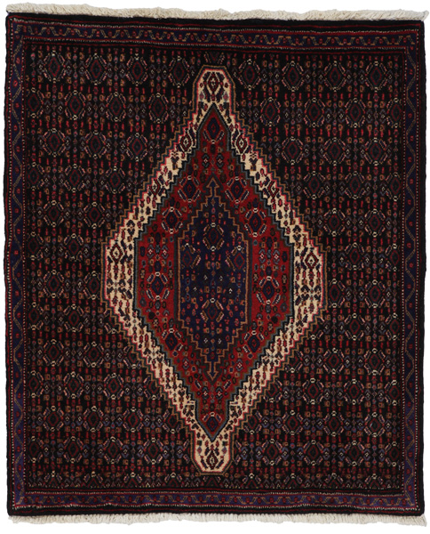 Senneh - Kurdi Persian Rug 92x79