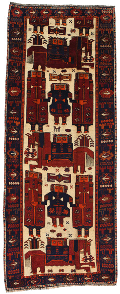 Bakhtiari - Qashqai Persian Rug 369x146