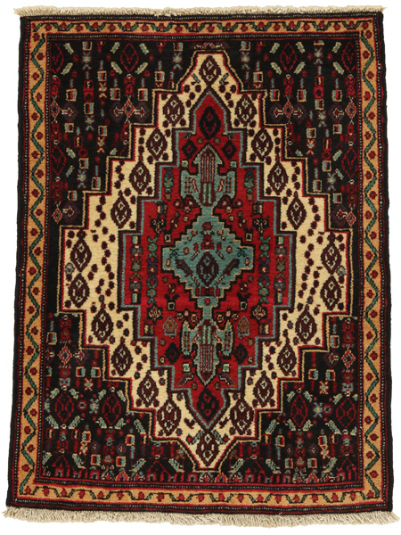 Senneh - Kurdi Persian Rug 90x70
