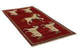 Gabbeh - Qashqai Persian Rug 255x117 - Picture 1