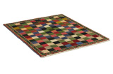 Gabbeh - Bakhtiari Persian Rug 132x112 - Picture 1