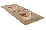 Gabbeh - Qashqai Persian Rug 244x107 - Picture 1
